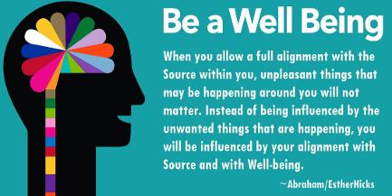 Be a Well Being, abraham esther hicks