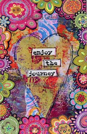 Enjoy the journey colorful art